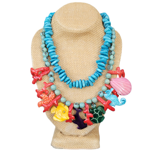 Mermaid core necklace ocean life theme slow made sustainable by Allie - Picture 5 of 6